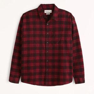 Abercrombie & Fitch Men's Button Down Flannel Shirt